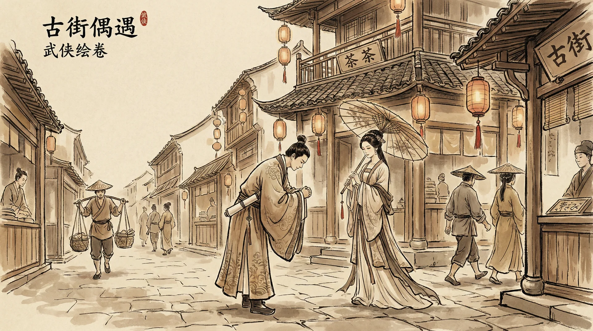 探花七天探花 - 古街偶遇记